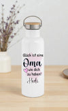 Personalisierte Thermosflasche aus Edelstahl – das perfekte Geschenk für Mama & Oma. Auslaufsicher, doppelwandig & mit Namen bedruckt. - CreativMade