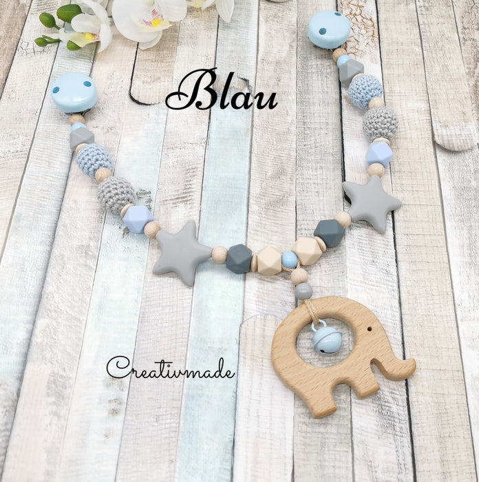 Kinderwagenkette ohne Name Junge & Mädchen Farbwahl - CreativMade 