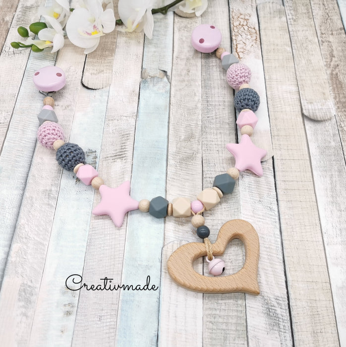 Kinderwagenkette ohne Name Junge & Mädchen Farbwahl - CreativMade 