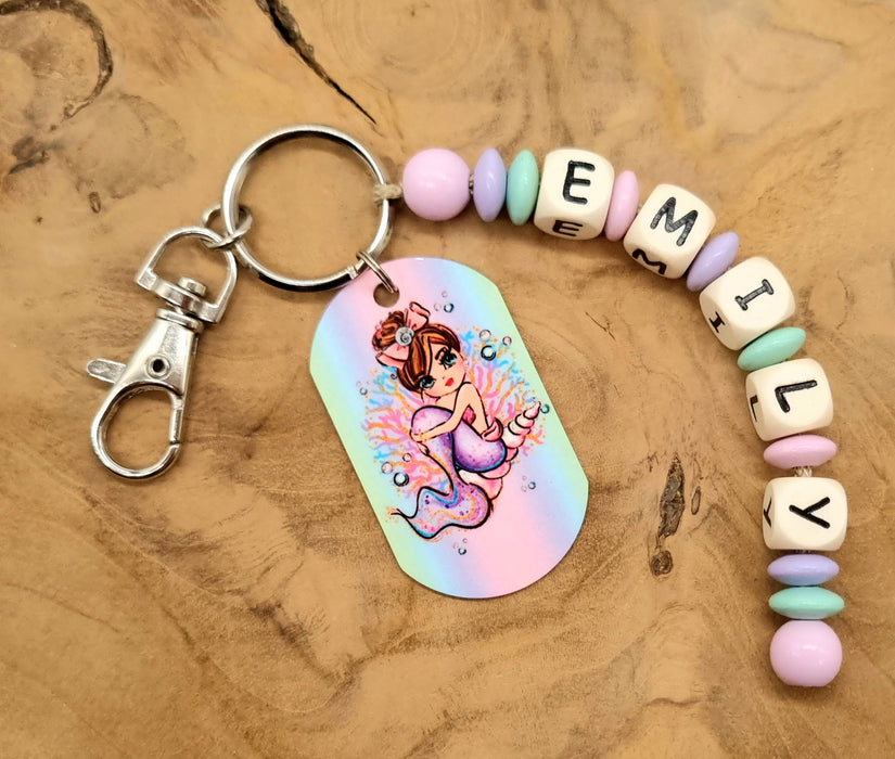 Schlüsselanhänger mit Namen Meerjungfrau - CreativMade 