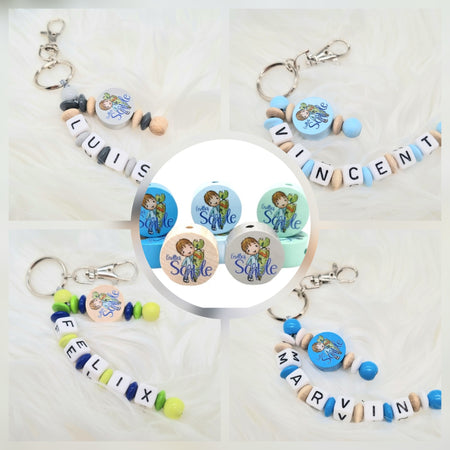 Schlüsselanhänger mit Namen endlich Schule Jungen - CreativMade 