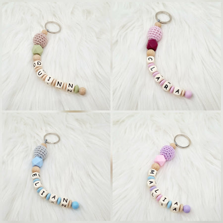 Schlüsselanhänger mit Namen - verschiedene Farben - - CreativMade 