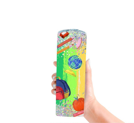 Personalisierter Trinkbecher mit Name & Strohhalm Schule Einschulung - CreativMade 