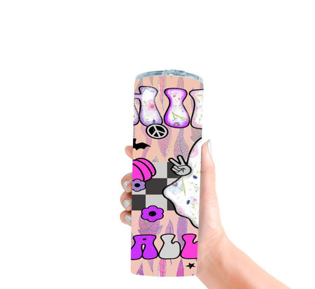 Personalisierter Trinkbecher mit Name & Strohhalm Halloween to go Becher - CreativMade 