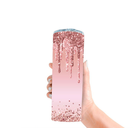 Personalisierter Trinkbecher mit Name & Strohhalm Glitzer to go Becher - CreativMade 