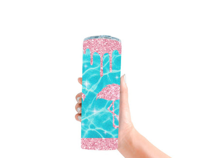 Personalisierter Trinkbecher mit Name & Strohhalm Flamingo to go Becher - CreativMade 