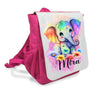 Kinder Rucksack mit Name Elefant Mädchen Kindergartentasche - CreativMade 