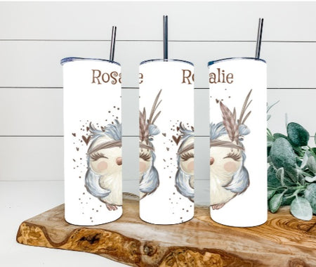 Trinkbecher mit Deckel & Strohhalm Eule to go Becher - CreativMade 