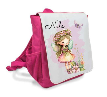 Kinder Rucksack mit Name Fee Mädchen Kindergartentasche - CreativMade 