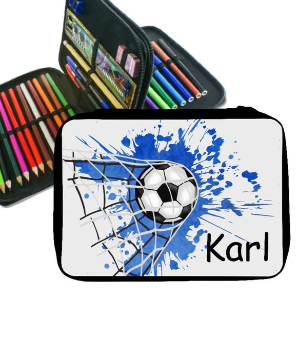 Federmäppchen mit Name Fußball Junge personalisiert - CreativMade 