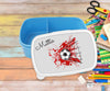 Personalisierte Kinder Brotdose mit Name Fußball Rot Junge - CreativMade 