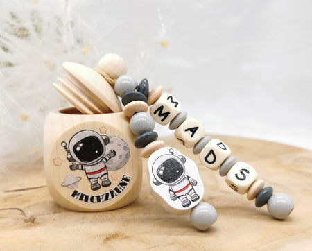 Milchzahndose mit Namen Astronaut - CreativMade 