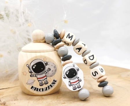 Milchzahndose mit Namen Astronaut - CreativMade 