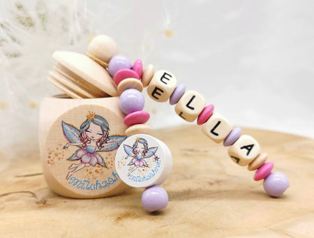 Milchzahndose mit Namen Zahnfee Prinzessin - CreativMade 