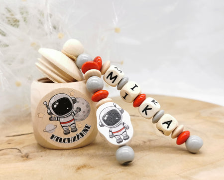 Milchzahndose mit Namen Astronaut - CreativMade 