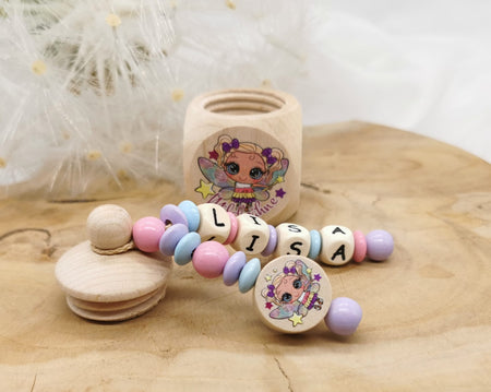 Milchzahndose mit Namen Fee blonde Haare - CreativMade 