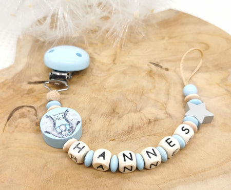 Schnullerkette mit Namen Junge Wir beschützen Dich - CreativMade 