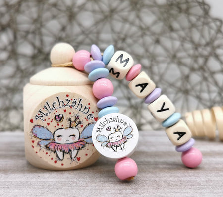Milchzahndose mit Namen Zahnfee - CreativMade 
