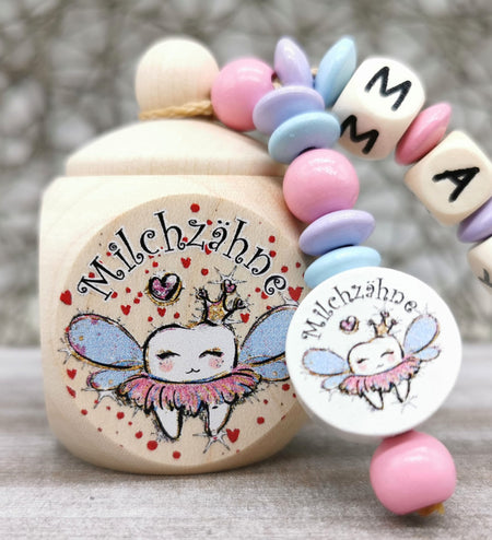 Milchzahndose mit Namen Zahnfee - CreativMade 