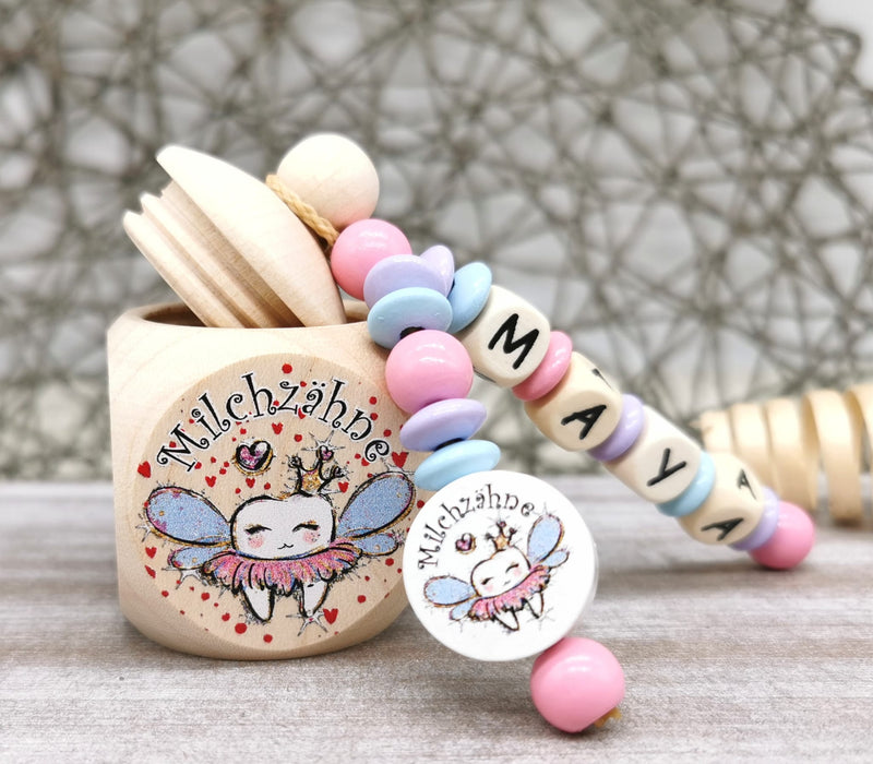 Milchzahndose mit Namen Zahnfee - CreativMade 