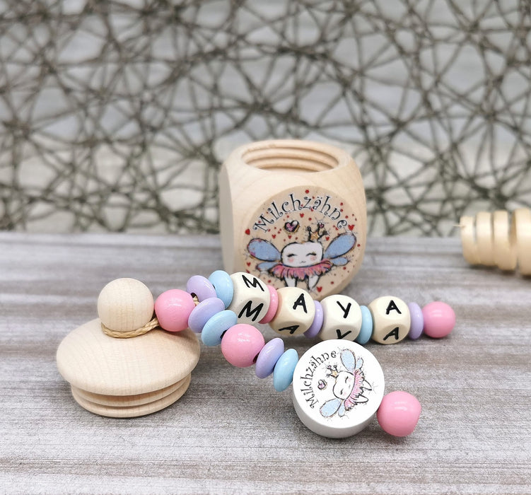 Milchzahndose mit Namen Zahnfee - CreativMade 