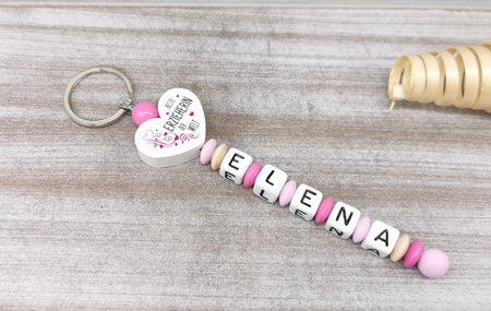 Schlüsselanhänger mit Namen beste Erzieherin der Welt - CreativMade 