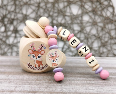 Milchzahndose mit Namen Zahndose Reh - CreativMade 