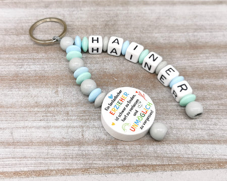 Schlüsselanhänger mit Namen ein fantastischer Erzieher..... - CreativMade 
