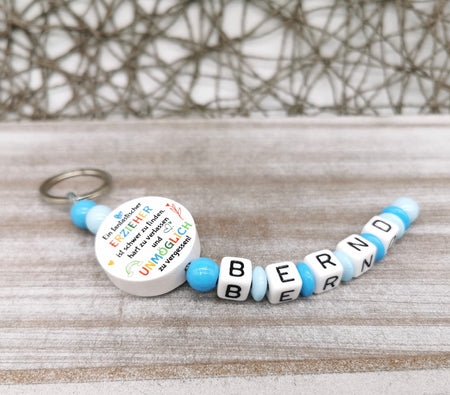 Schlüsselanhänger mit Namen ein fantastischer Erzieher..... - CreativMade 