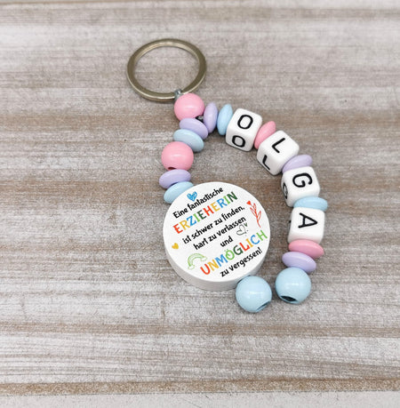 Schlüsselanhänger mit Namen eine fantastische Erzieherin..... - CreativMade 