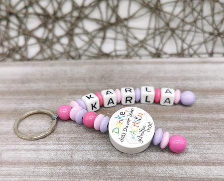 Schlüsselanhänger mit Namen Danke das Du mir beim Wachsen geholfen hast! - CreativMade 