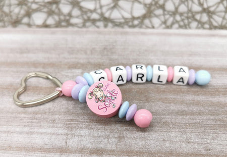 Schlüsselanhänger mit Namen Endlich Schule Mädchen - CreativMade 