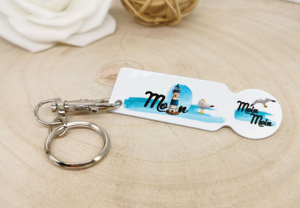 Einkaufswagenlöser personalisiert mit Name Moin Moin Maritim - CreativMade 