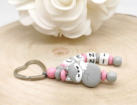 Schlüsselanhänger Fuchs mit Name Mädchen - CreativMade 