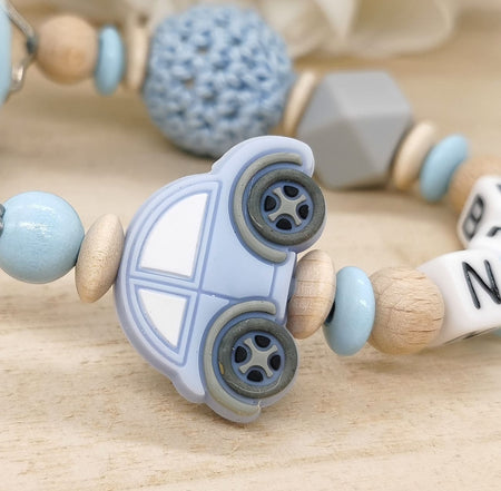 Schnullerkette mit Namen Auto - CreativMade 