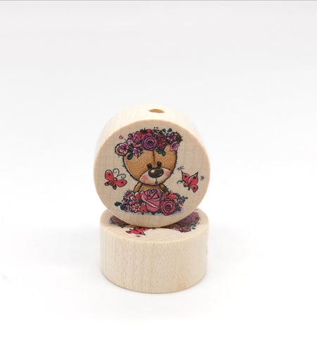 Motivscheibe Teddy Mädchen 2 cm - CreativMade 