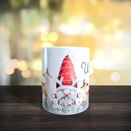 Tasse mit Name Gnome Weihnachten - CreativMade 