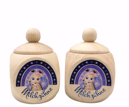 Milchzahndose Regenbogen Schnecke  4 x 4 cm - CreativMade 