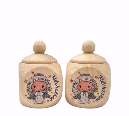 Milchzahndose Engel Mädchen 4 x 4 cm - CreativMade 