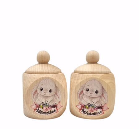 Milchzahndose Hase 4 x 4 cm - CreativMade 