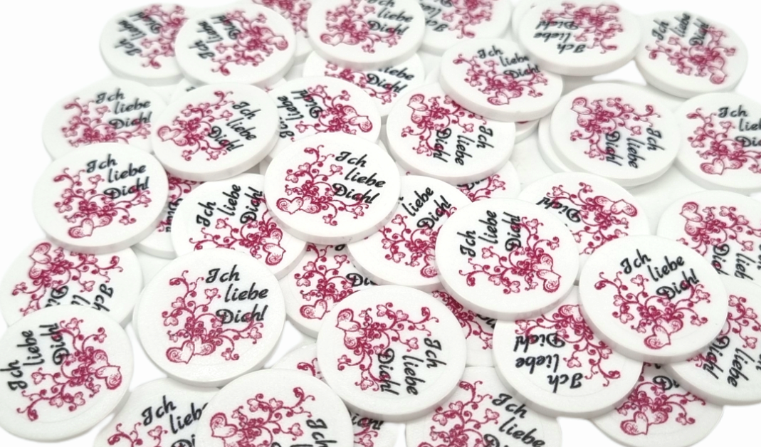 Chiphalter mit Einkaufswagenchip Set ich Liebe Dich - CreativMade 