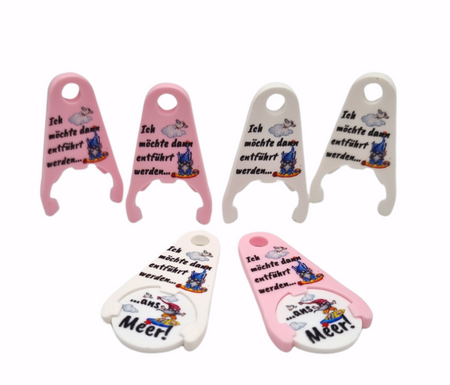 Chiphalter mit Einkaufswagenchip Set ich möchte dann gerne entführt werden, ans Meer - CreativMade 