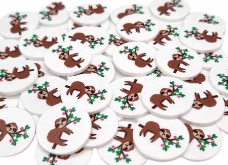 Chiphalter mit Einkaufswagenchip Set Faultier - CreativMade 