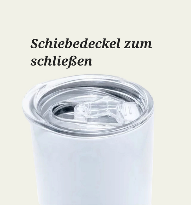 Personalisierter Trinkbecher mit Name & Strohhalm Regenbogen to go Becher - CreativMade 