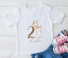Kinder T-Shirt Geburtstag Reh Zahlenshirt personalisiert - CreativMade 
