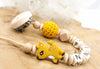 Schnullerkette mit Name personaliert Reh Baby Geschenk Geburt - CreativMade