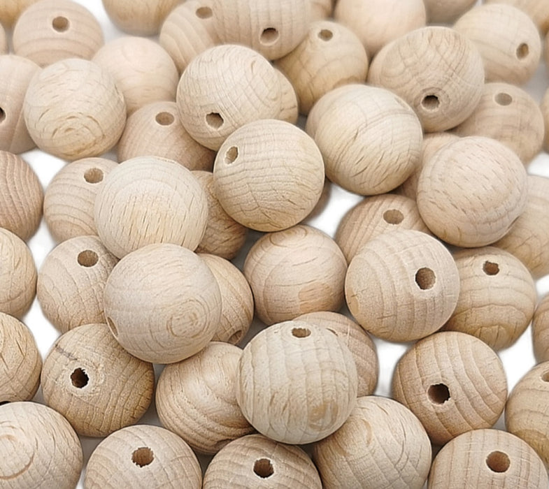 Holz Perlen 14 mm 20 Stück - CreativMade 