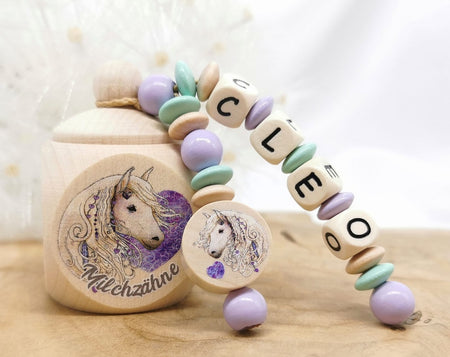 Milchzahndose mit Namen Zahndose Pferd - CreativMade 