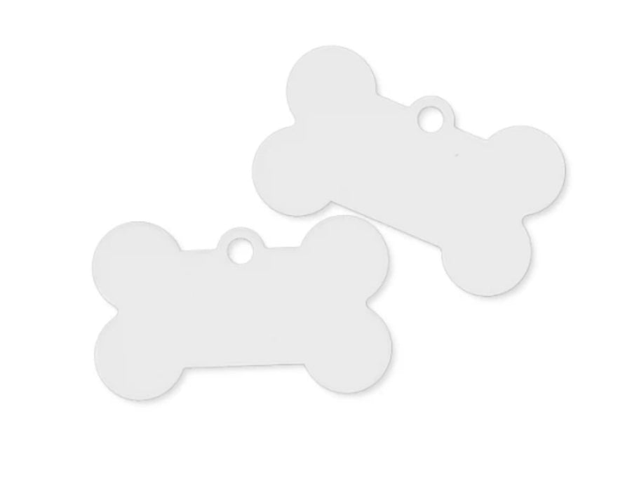 Knochen Anhänger zum Sublimieren beidseitig Weiß 3 × 5 cm - CreativMade 