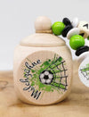Milchzahndose Zahndose mit Namen Fußball Grün - CreativMade 